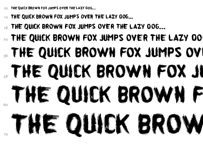 Idiot Stax font waterfall